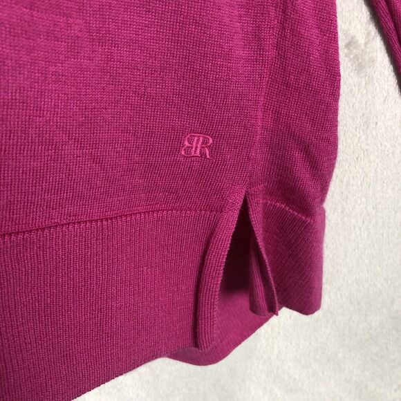 BANANA REPUBLIC 100% Merino Wool V-Neck Sweater Women’s M Pink Fine Gauge EUC - Picture 6 of 11